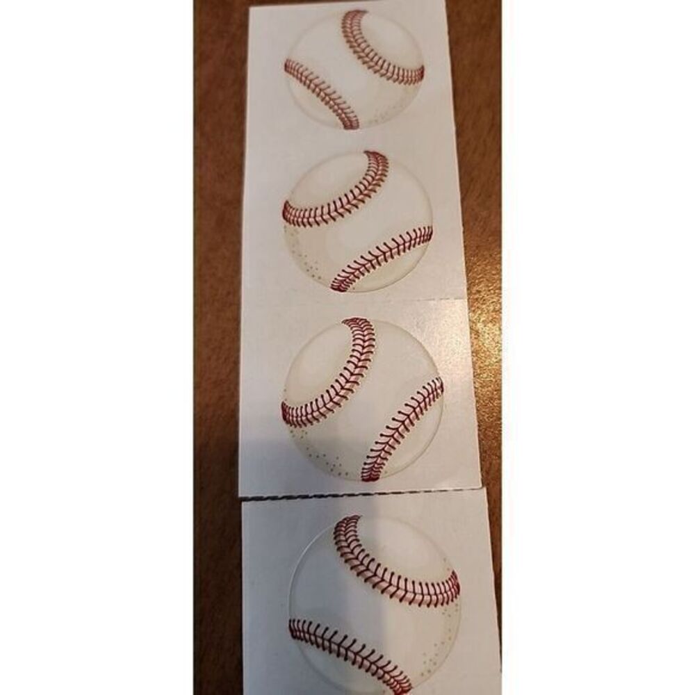 BASEBALL Stickers(4pc)Mrs.Grossman's Sport•Game•Softball•Players •Bat•Point•Ball